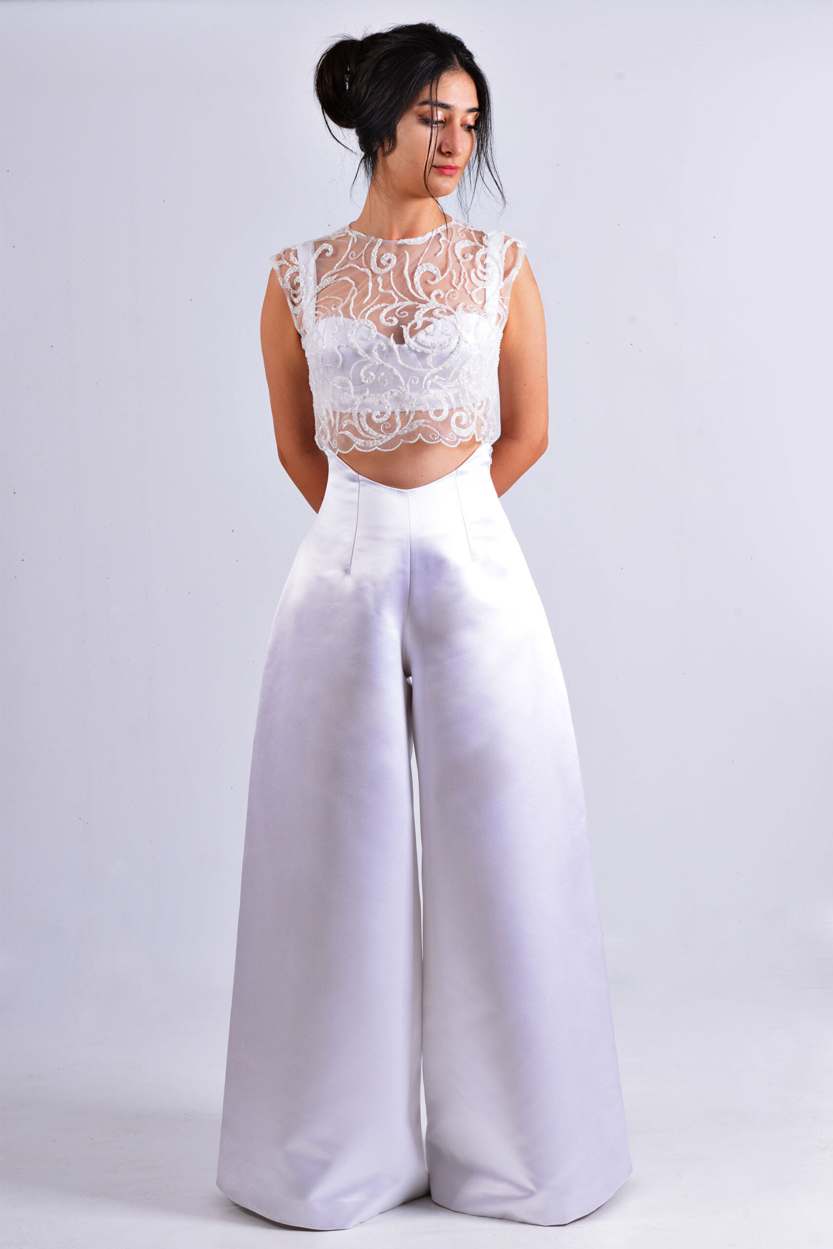 Two-Piece Wedding Pantsuit